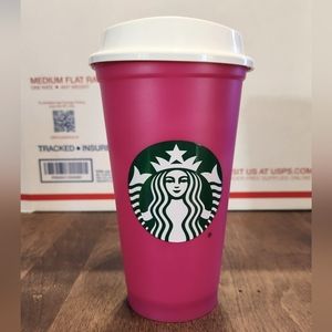 Starbucks Hot Pink Reusable Cup